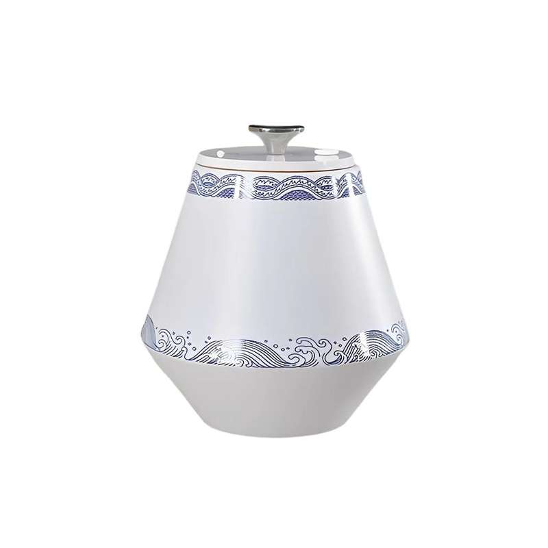 Blue and White Porcelain Smart Vacuum Storage Canister - Image 3